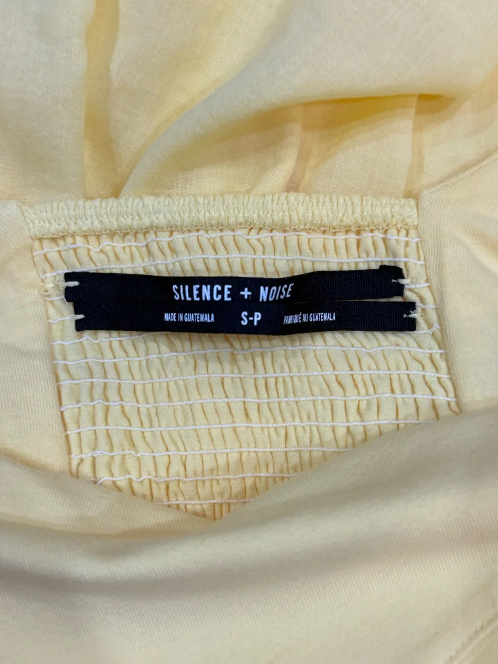 UO Silence + Noise Y2K Style Mini Dress Small NWOT Butter Yellow Skater Babydoll